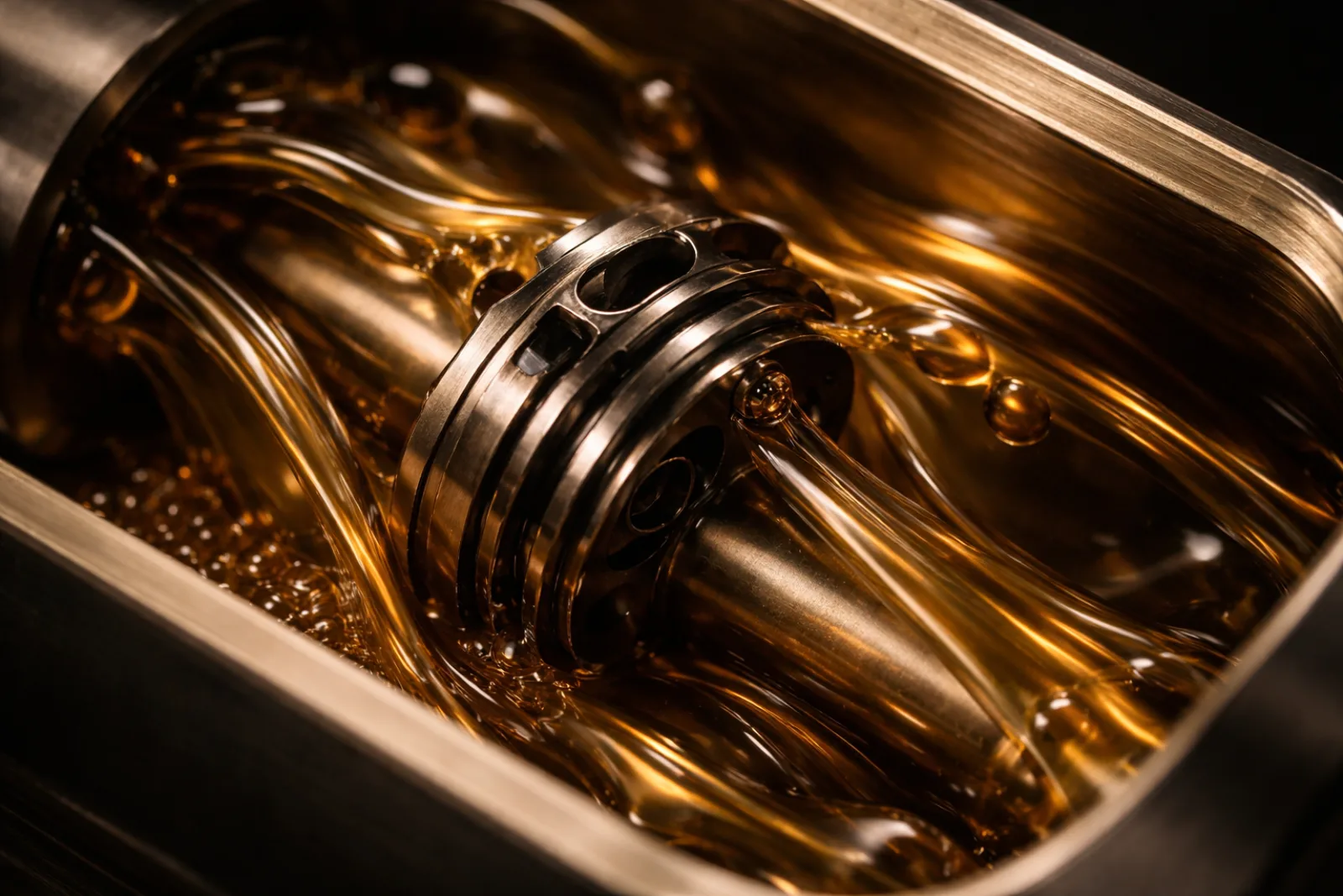 Cutaway view of an oleo-pneumatic unit showing internal oil flow and piston